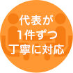 代表が１件ずつ丁寧に対応